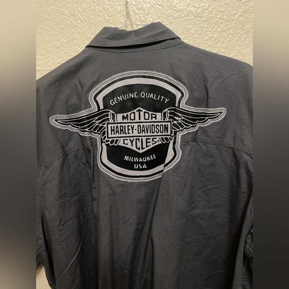 Harley Davidson Grey button down